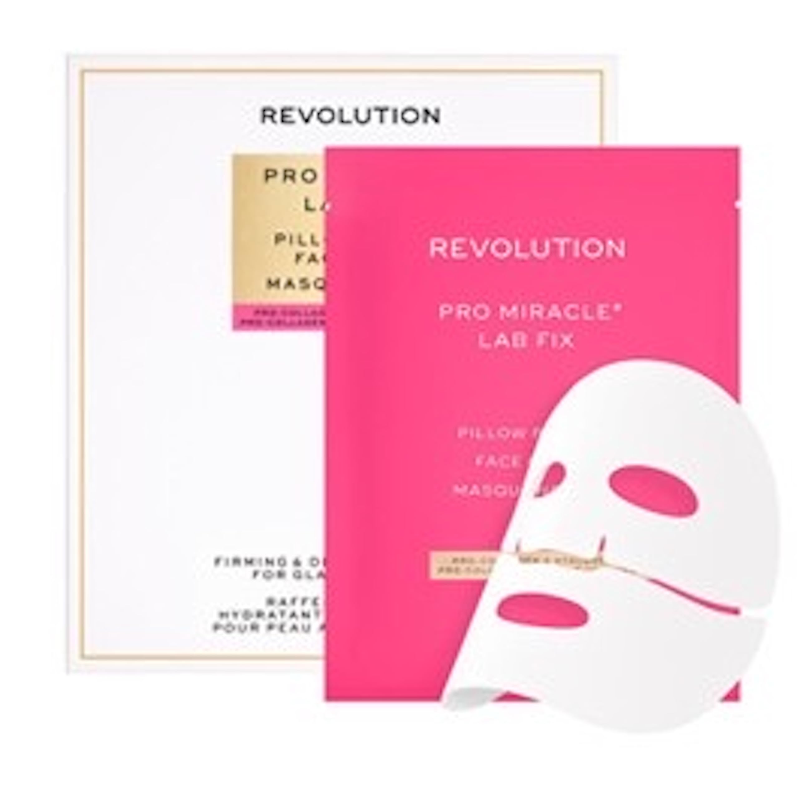 Revolution Miracle Pro-Tox Pro-Collagen Plumping Mask, Hydrogel Mask for Face, Restore Glow, Smooth Fine Lines & Wrinkles, Pack of 2