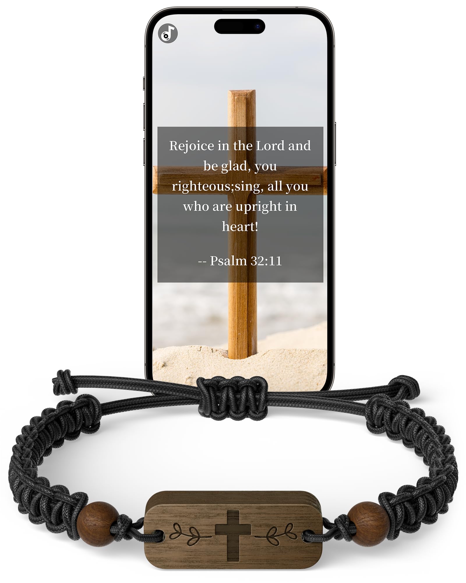 Adjustable Daily Bible Verse Bracelet - Easter Basket Stuffers, Scripture Bracelet with Tap-to-Read Feature, Christian Spiritual Accessory for Women, men