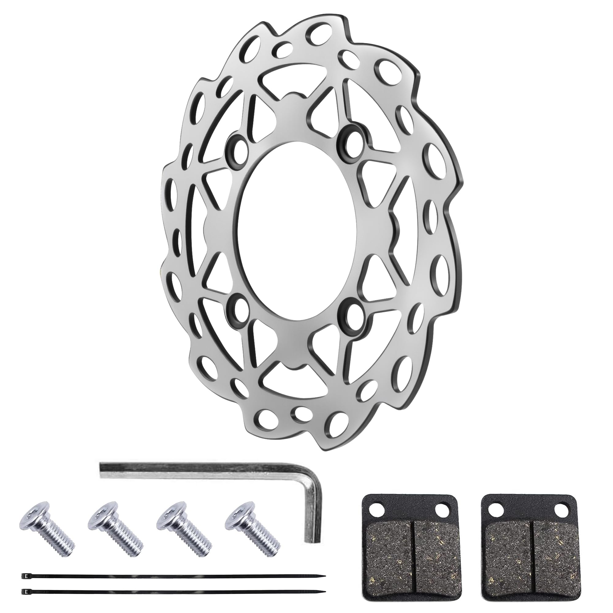 PRO BAT 190mm/7.48" Brake Caliper Disc Disk Rotor w/Bolt Brake Pad