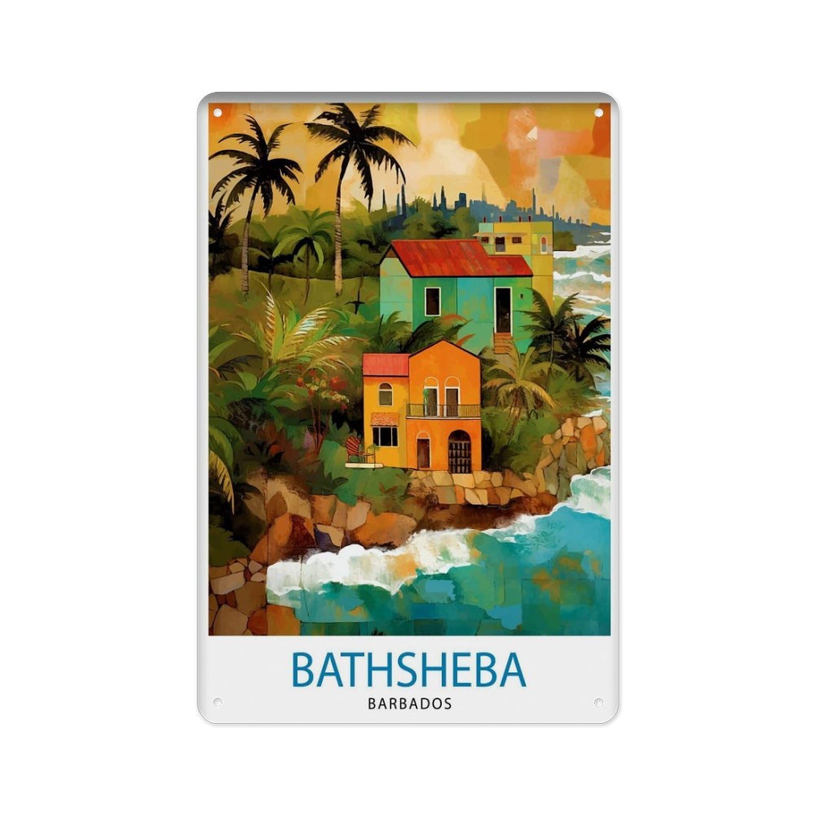 peiyeety Metal Tin Sign Butsheba Journey to Barbados Butsheba Waltz Decoration Butsheba Poster Journey to Barbados Butsheba Art Butsheba 8 X 12 Inch