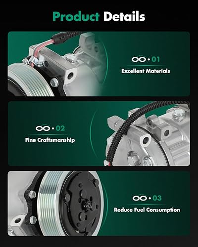 Vista 227 de SCITOO Compresor de CA apto para H-onda Prelude 2.2L 2001 para H-onda Civic para A-cura EL 1.7L 1997 1998 1999 2000 2001