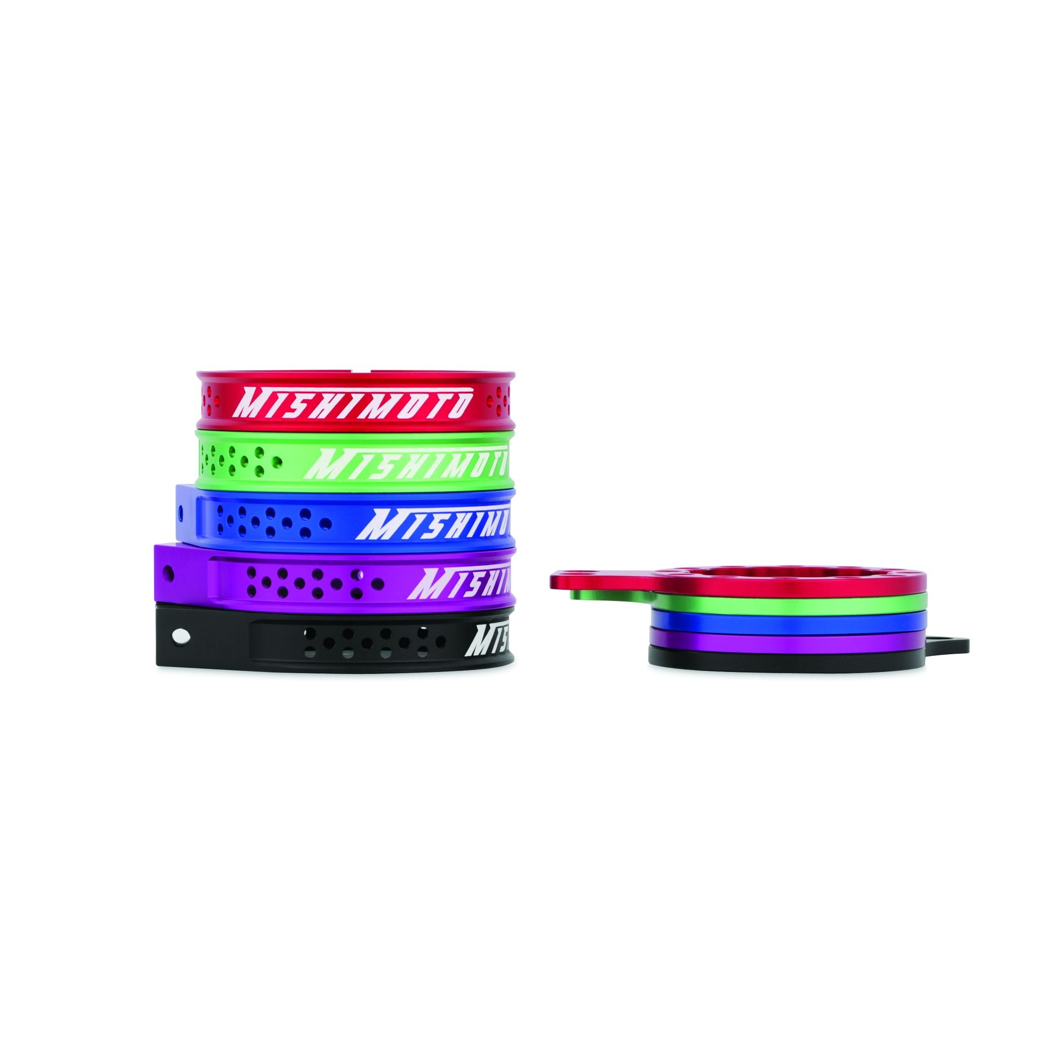 Mishimoto Replacement Bracket Set for Baffled Oil Catch Can, Red