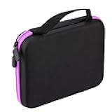 Patravious 63 Slots Essential Oil Carrying Case, 1-3ml vial portable Essential Oil Storage Bag Case Box, Hard EVA Shell Impact and Leak Proof Large Capacity Organizer with Carrying Handle (Purple)