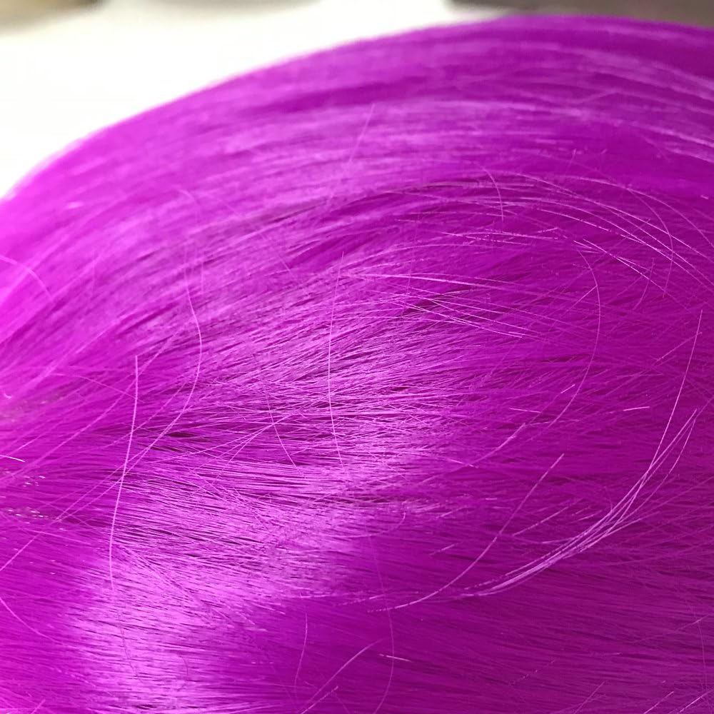13x3" Pre Plucked Long Straight Colorful Wigs for Women Natural Looking Heat Resistant Fiber Synthetic Lace Front Wigs for Replacement/Party/Cosplay/Costume/Daily Use (Bright Purple) - Image 4
