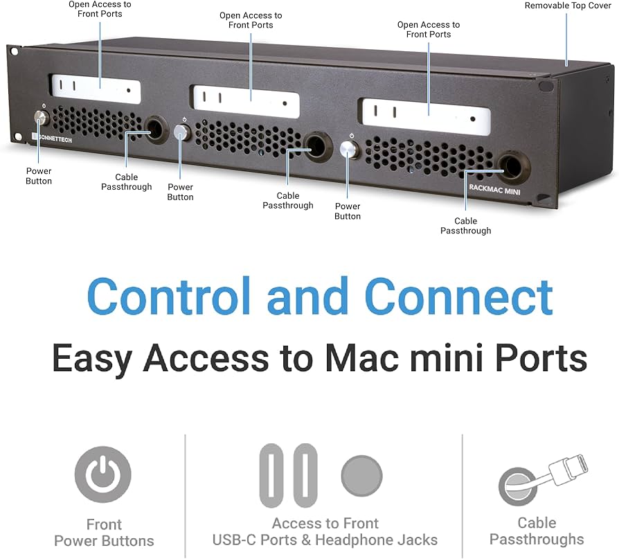 Amazon.com: Sonnet RackMac mini (2024+) – 2U Rackmount Enclosure