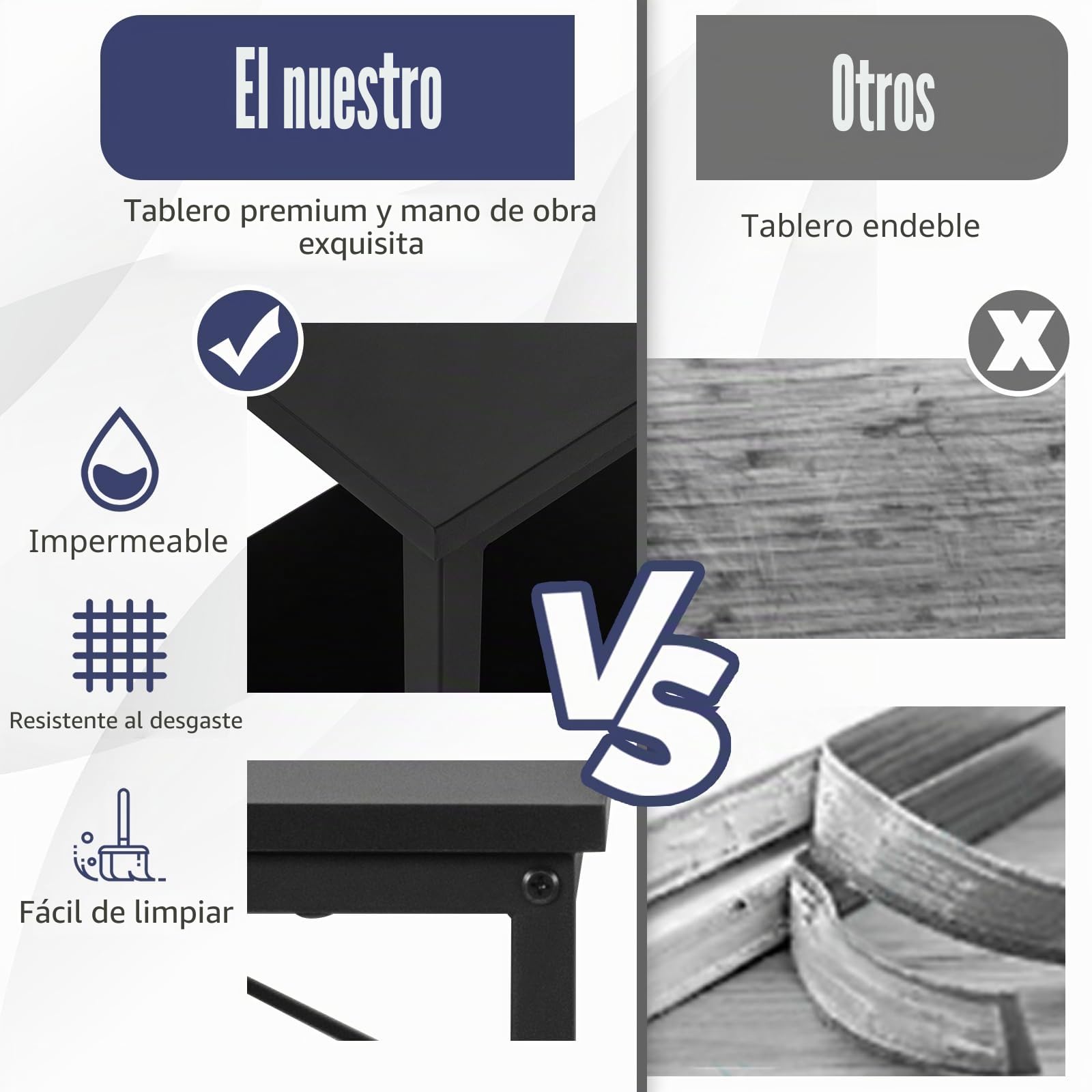 GOPLUS - Escritorio Industrial de Esquina Con Estantes de Almacenamiento, de Madera de 29 m Para 2 Personas, Grande Para Ordenador de Juegos Con Estación