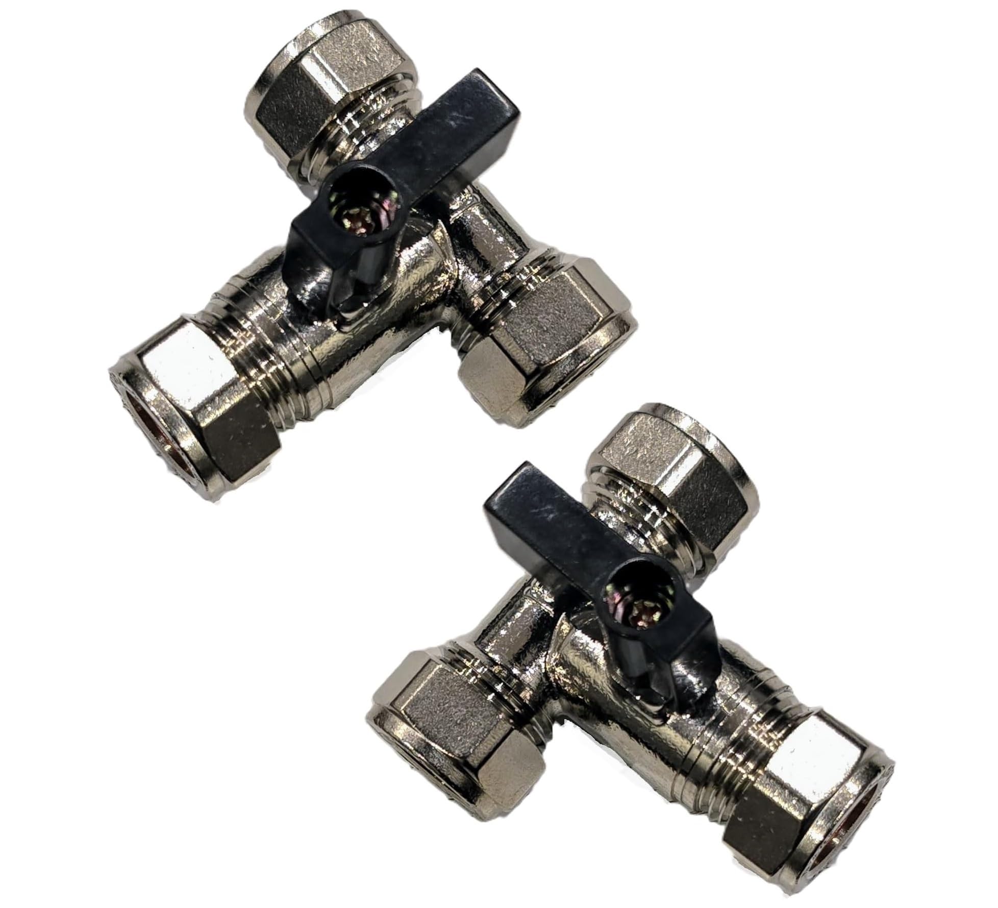 22.5 Team Controls Chrome Tc Pack Of 2 Tc Lever Isolating Valve Full Flow 15Mm Large Bore Tee Isolation Service Valve