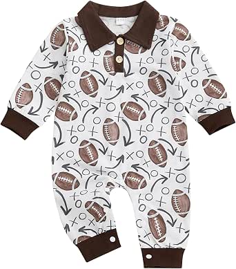 Boy Baby Rugby Rompers Amazon.com: DSOKUHIB Newborn Baby Boy Football Clothes Rugby Print ...