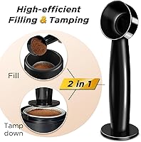 Vista 5 de CAPMESSO Kit de recarga de cápsulas Vertuo reutilizables, sellado más rápido, cápsulas Nespresso Vertuo reutilizables con cepillo de llenado