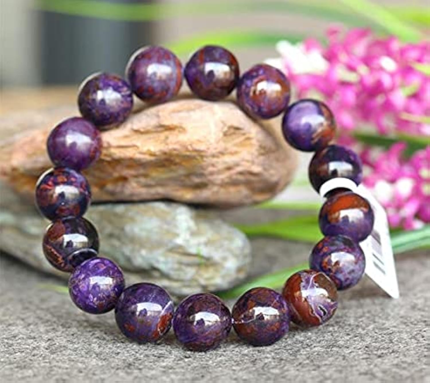Bracelet sugilite pourpre LKBEADS sérénité et harmonie naturelle