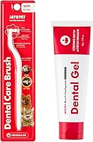 Vista 1 de JAYU PET Kit de cepillado dental – Gel dental 1EA + cepillo de cuidado dental 1EA Juego de cepillos de dientes para perros y gatos, kit de cuidado