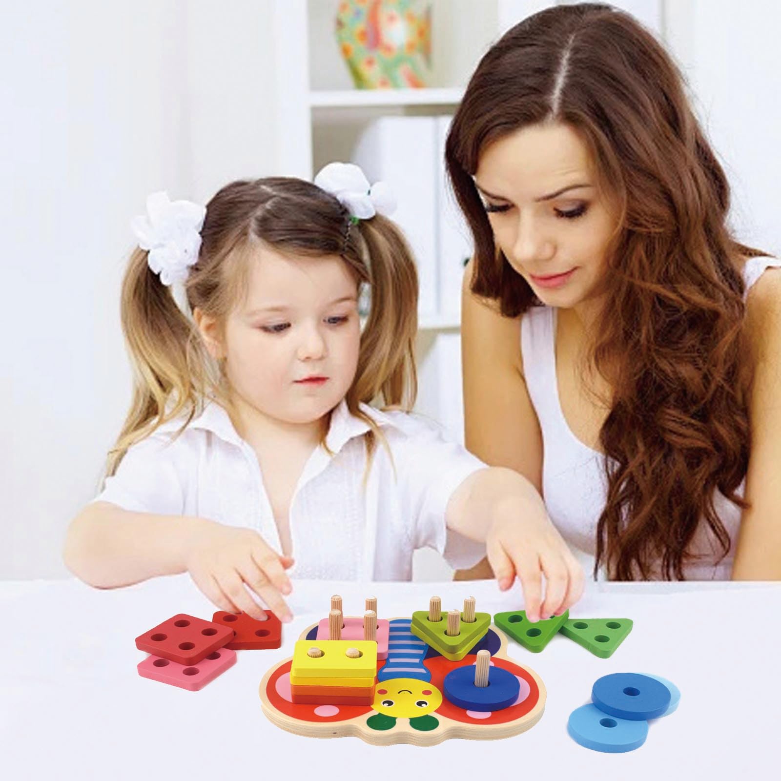 Dr. MUYA® Montessori Toy for 1 2 3 Years, Wooden Toys, Shape Sorter for 1 Year Old, Stacking Toys, Toddler Toys - Image 3