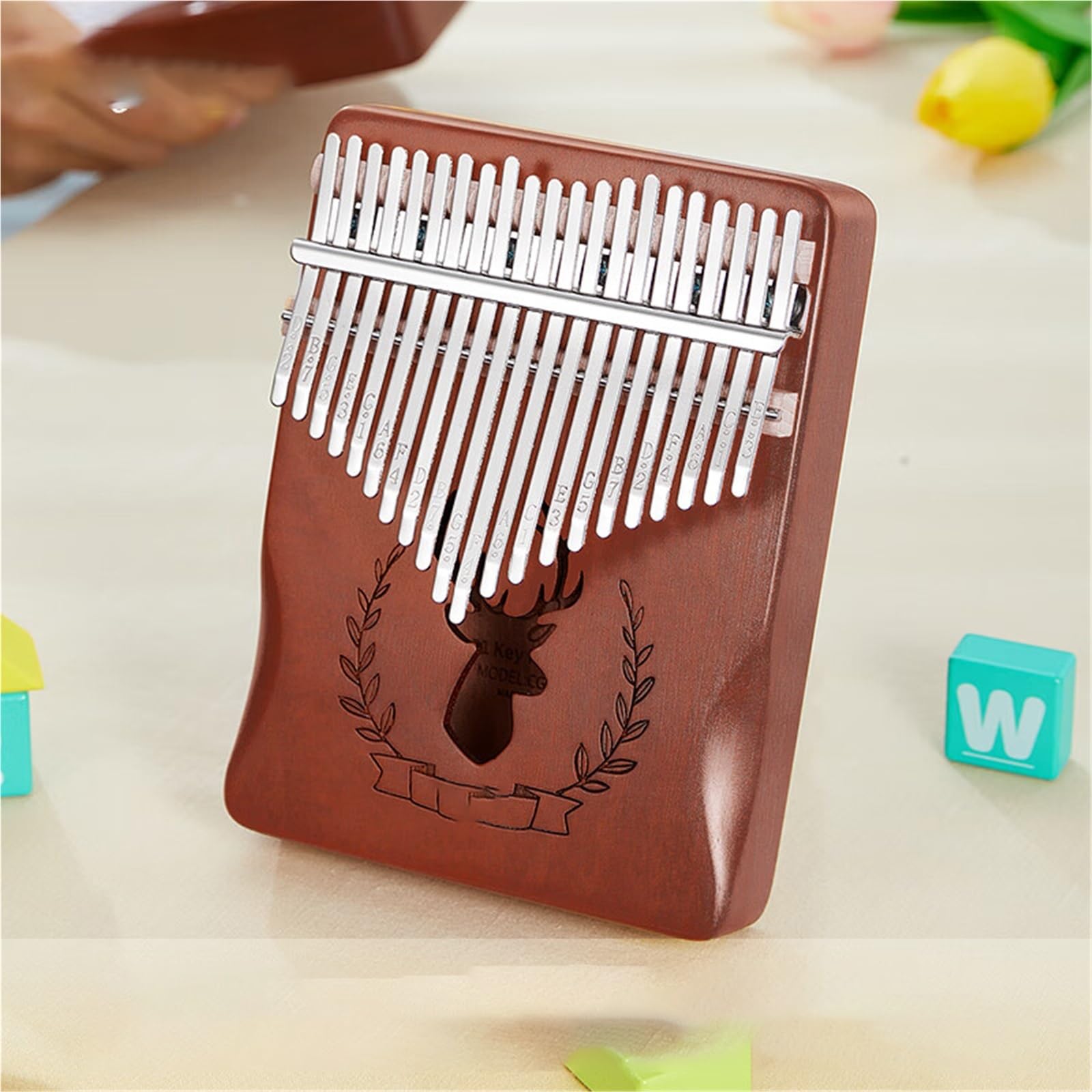 Kalimba 21 Nutowy Kalimba Z Kciukiem Pojedynczy Instrument Dla Początkujących