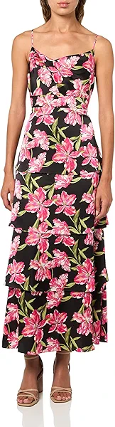 Anne Klein Women's Cowl Neckline Tiered Patio Dress