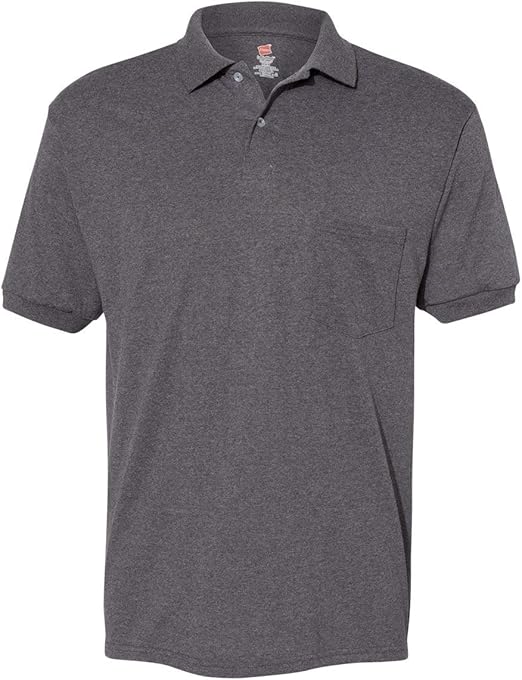 Hanes CottonBlend Jersey Men`s Polo with Pocket, XL Amazon.ca