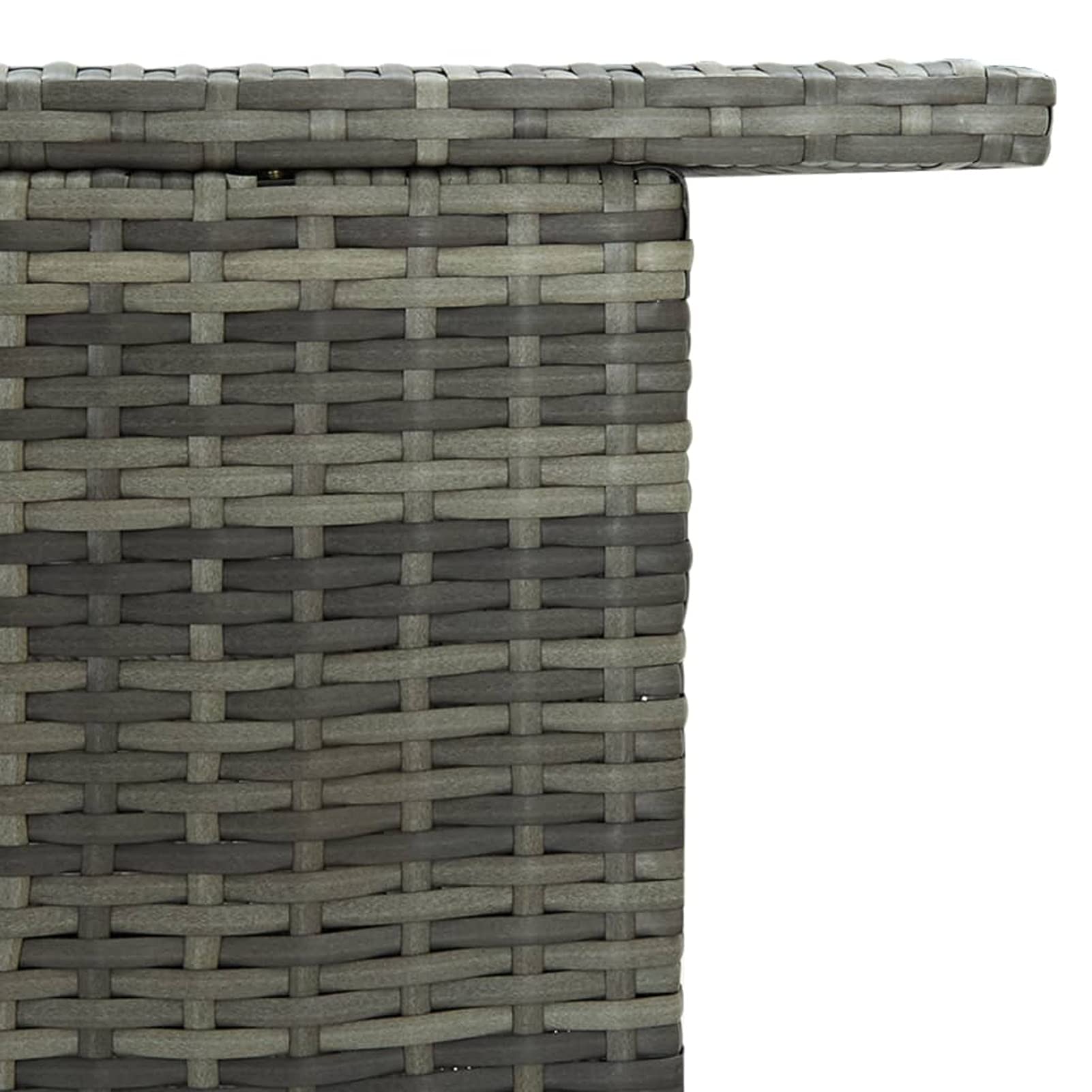 Tidyard Meuble de Bar de Jardin,Tables Basses de Jardin,Salon de Jardin Pas Cher,Table de Jardin Exterieur avec Chaise, Gris 120x55x110 cm Résine tressée