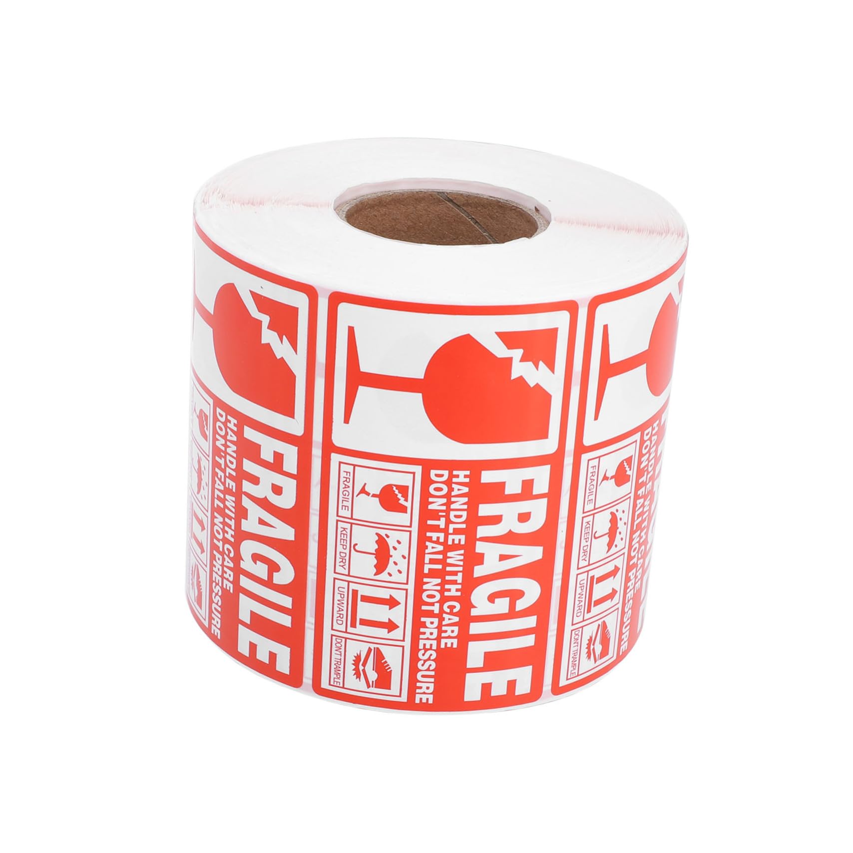 TEHAUX Adesivi per Pacco Fragile Autoadesivi 90x50mm Rotolo 1000 Etichette di Avvertenza Maneggiare con Cura per Imballaggio Spedizioni Industriali