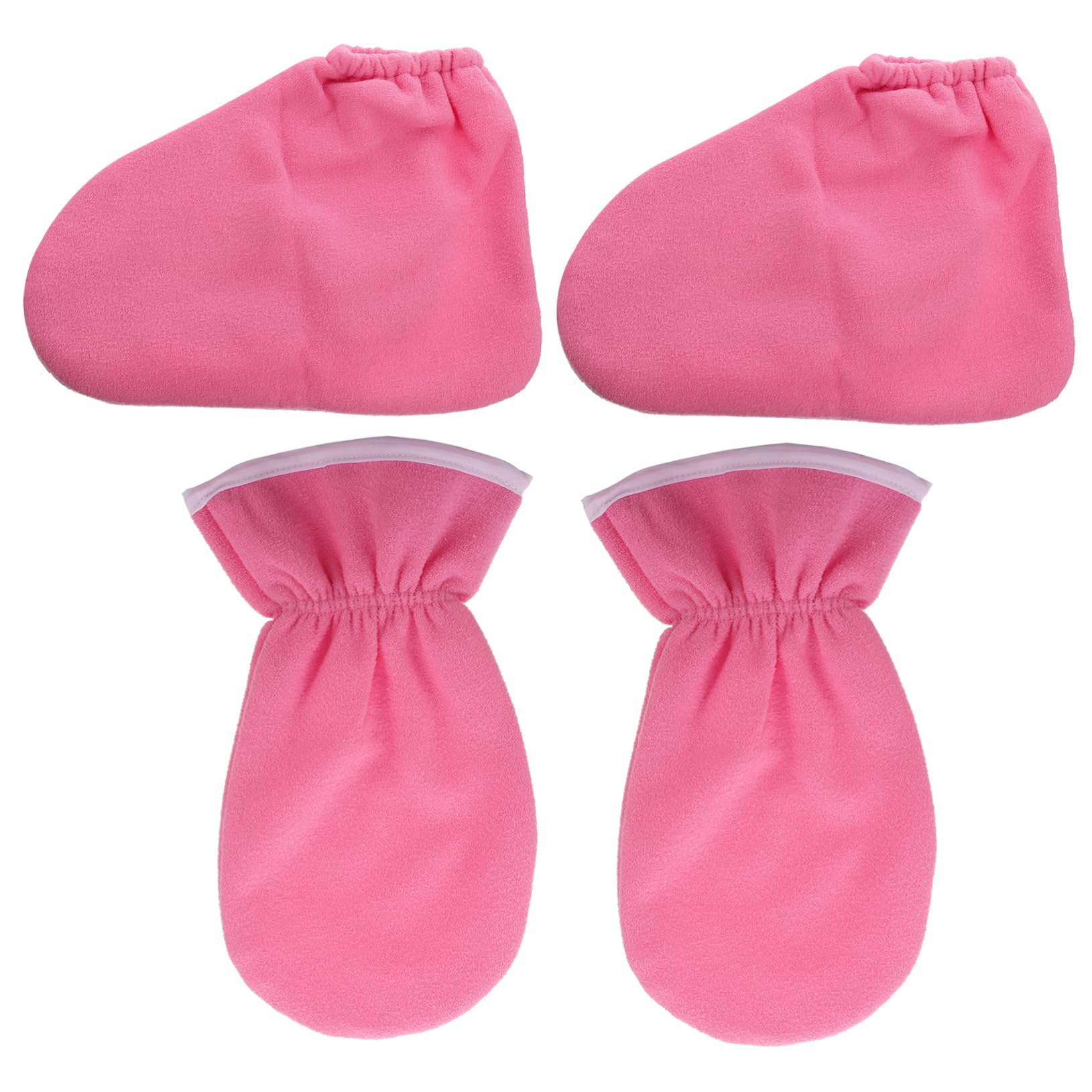 4Pcs Essential Oil Gloves Paraffin Wax Foot parrafin Wax for Hands Foot Pedicure Bag Paraffin Bath Mitts and Booties Paraffin Wax Bath kit Gel Gloves Women's Flannel Bushing feet