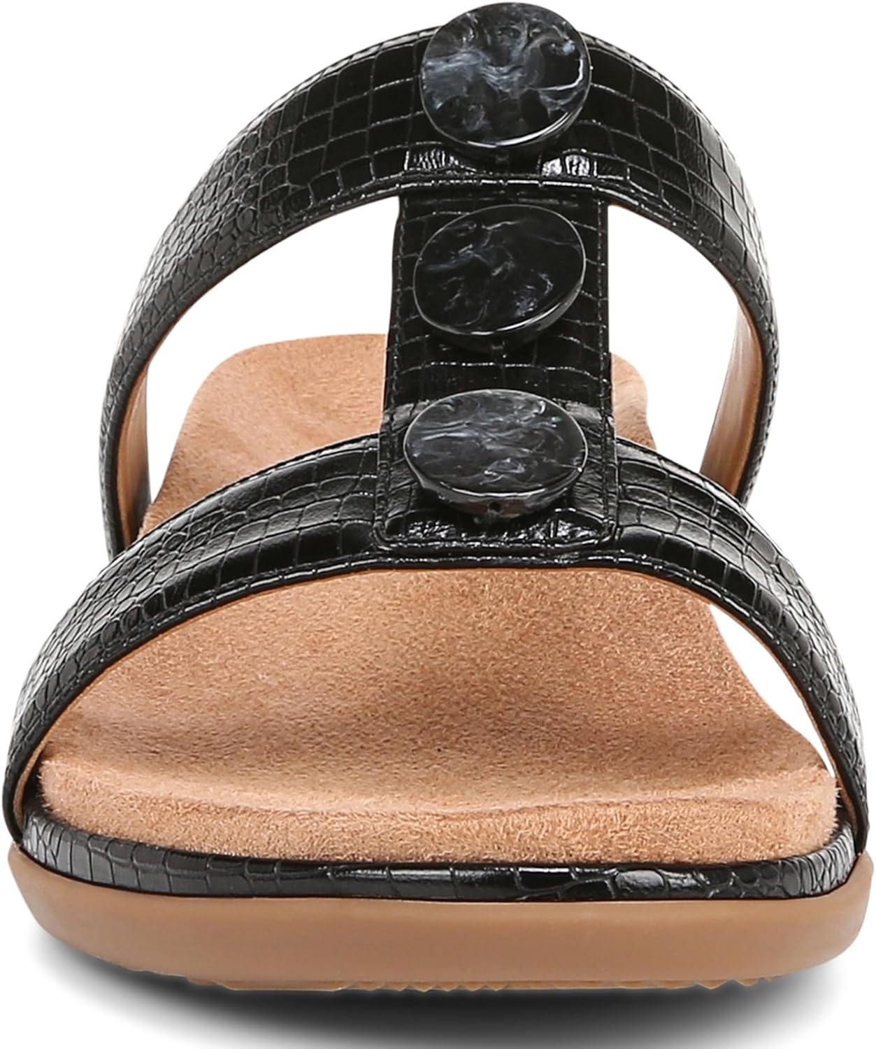 Vionic Serra Women's T-Strap Slip-on Supportive Sandal Black - 9 Wide - Image 5