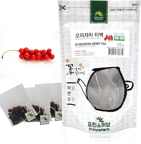 [Té medicinal de hierbas coreanas] Té de bayas de Schizandra 100% natural (baya de Chizandra y bayas de Goji) / 1.41 oz (15 bolsitas de té)