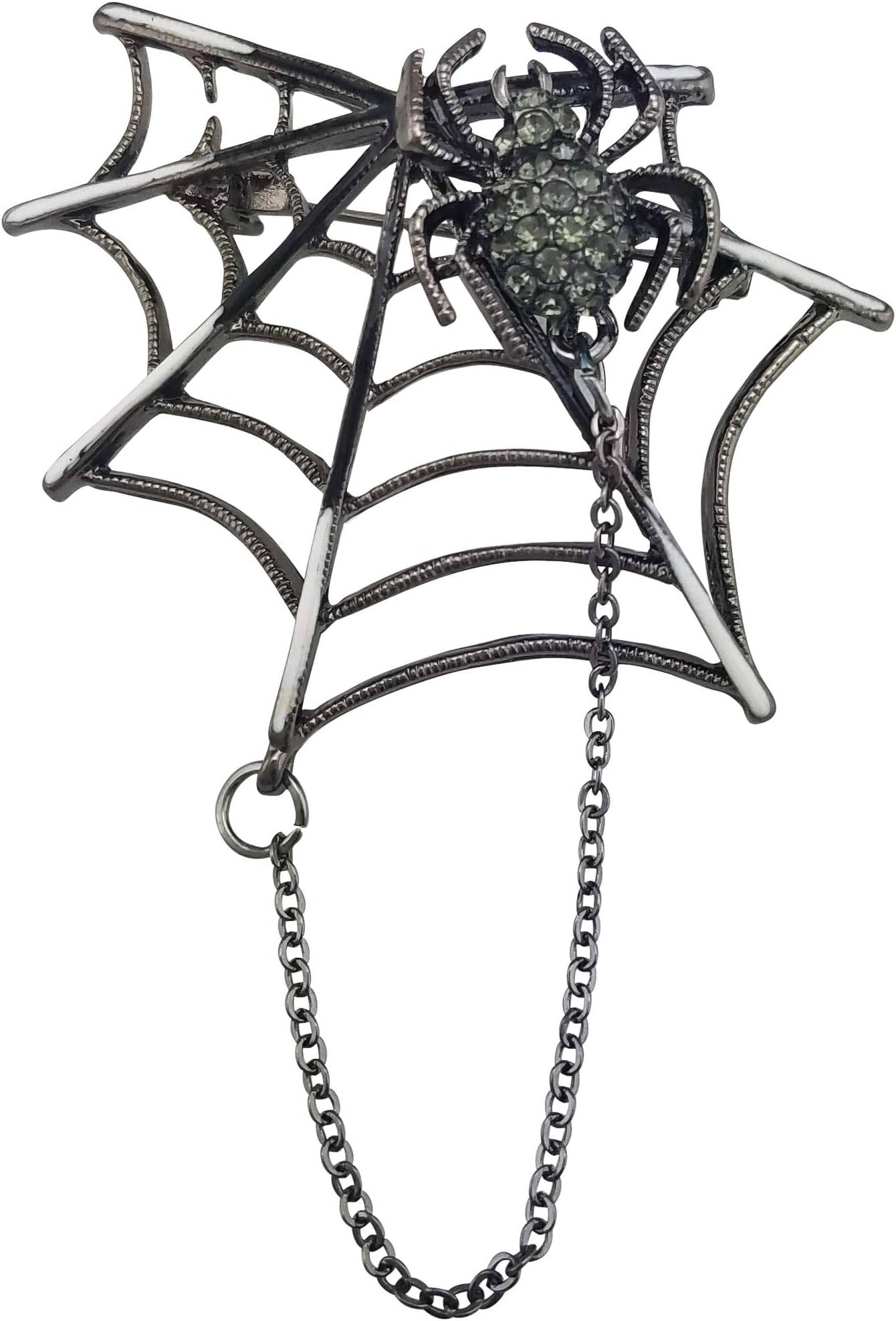 SELOVOBlack Crystal Rhinestone Gothic Brooch Pin (black 2)
