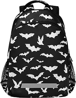Halloween Bats Backpacks Laptop School Book Bag Lightweight Daypack for Men Women Teens Kids