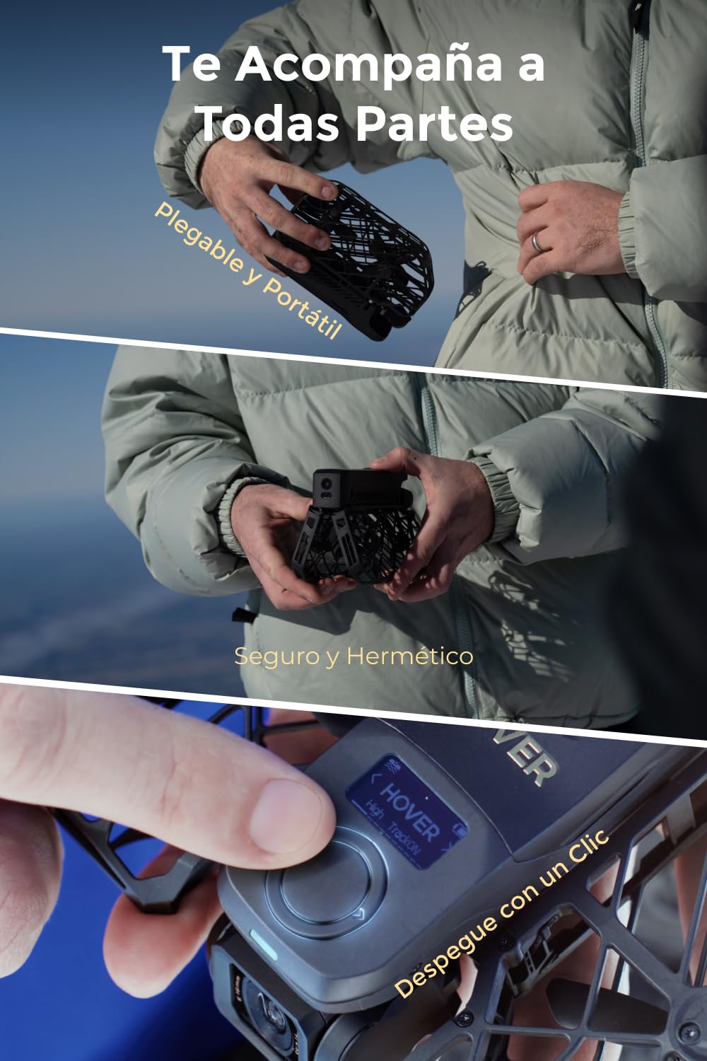 HOVERAir X1 PROMAX Dron con Camara, 192g Cámara Deportiva 8K Plegable con 15 Modos Automáticos, Seguimiento 42 km/h, Vuelo OmniTerrain,Detección de Colisiones,Autónomo para Deportes(Combo de Ciclismo)