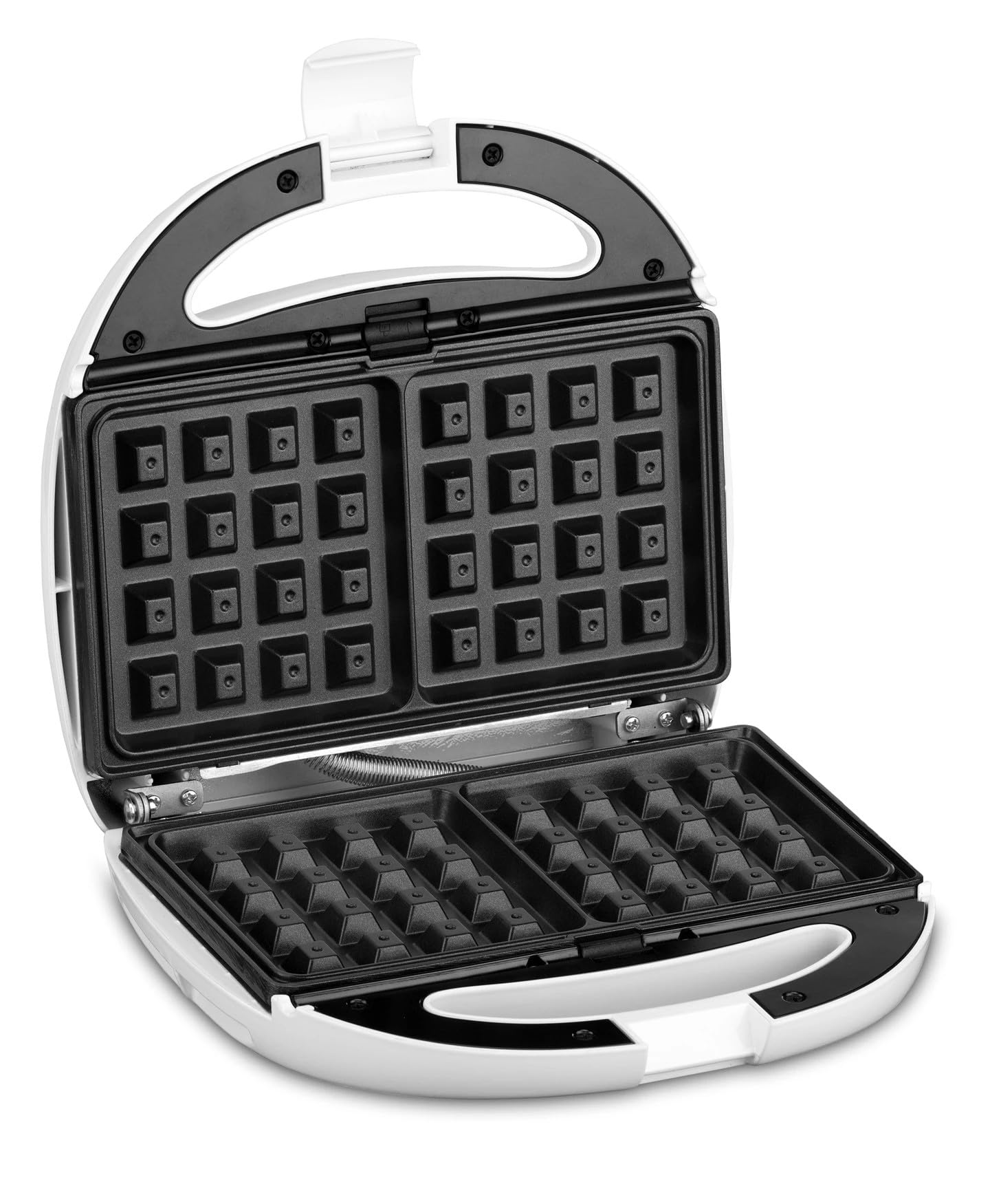 Trisa Tasty Snack 3-in-1 Sandwichmaker Waffeleisen Grill 850W Antihaft Weiß | 850W, 3 Wechselplatten (Sandwich/Waffel/Grill), Antihaft, Cool-Touch, LED-Backampel, vertikale Lagerung, Weiß