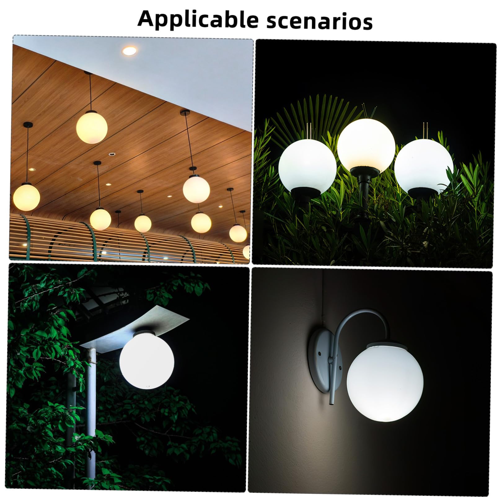 MAGICLULU Paralume in Vetro Smerigliato Bianco Latte Diametro 15 CM, Coprilampada Sferico per Lampadari, Adatto a Sale da Pranzo e Soggiorni