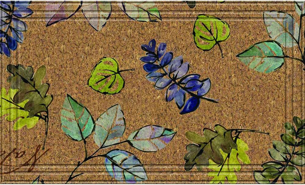 Naturelles Natural Leaves Door Mat, 18-Inch by 30-Inch
