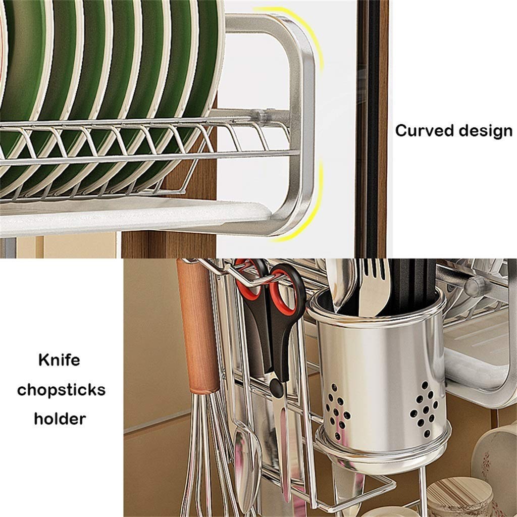 Scolapiatti Pieghevole Per Cucina - Rack Compatto 20.5x11.8x11.5 Cm, Multiuso Per Piatti, Ciotole E Posate, Nero/Bianco/Grigio