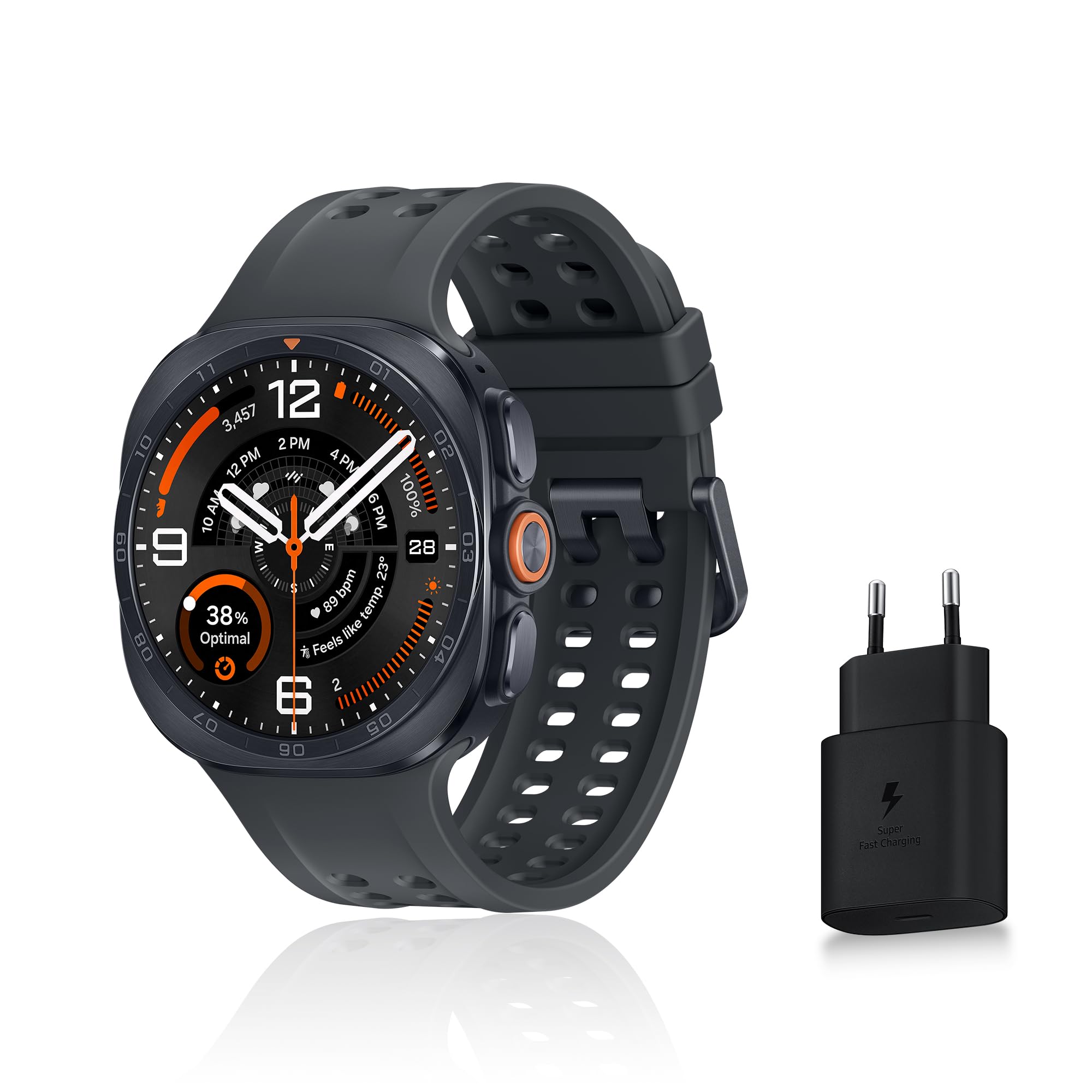 Samsung Galaxy Watch Ultra2, Connectivité 4G LTE, 47 mm, Noir Titane | Montre Sport pour le Trail, la Plongée, le Cyclisme avec Suivi Samsung Health, Batterie de 800 mAh, Recharge Rapide
