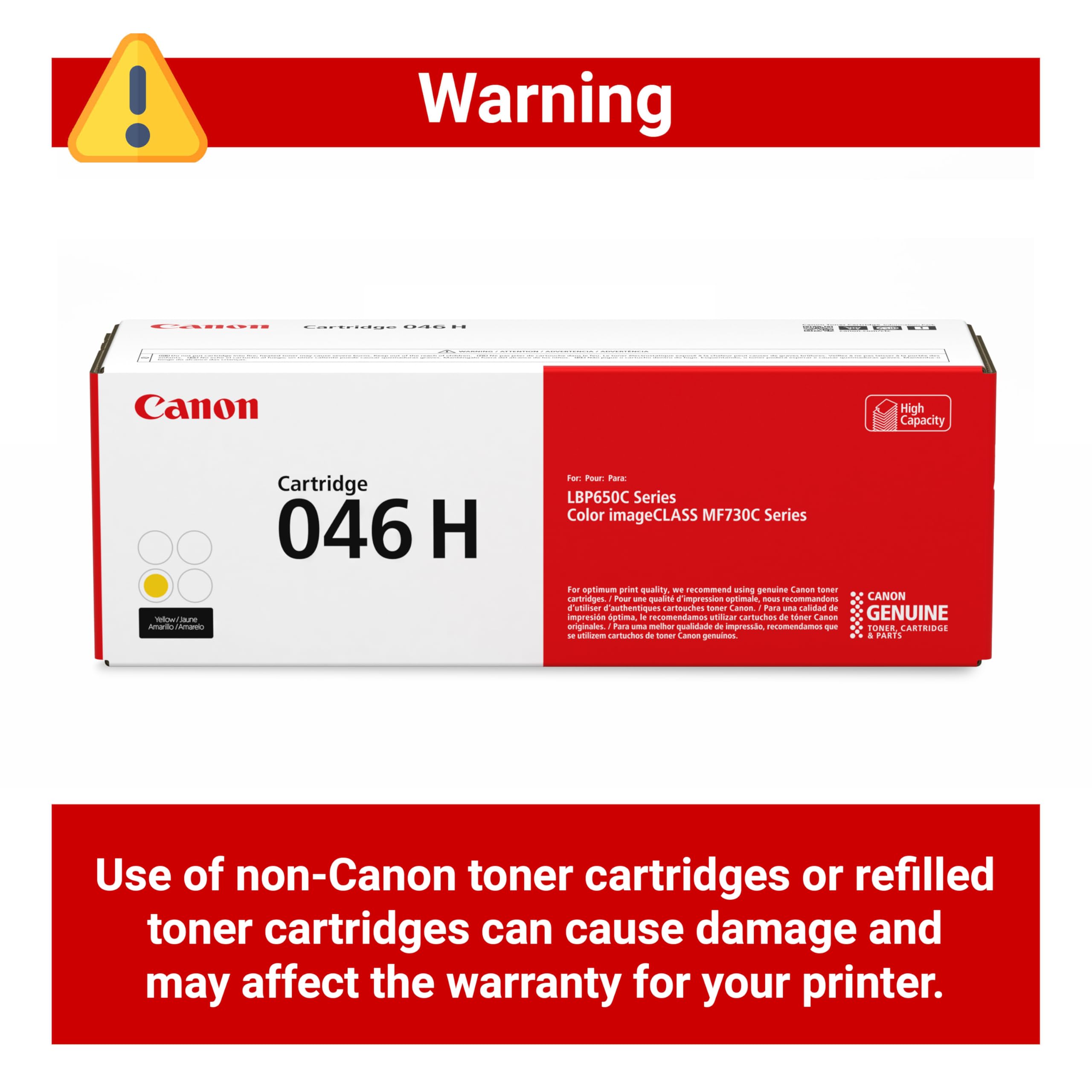 Amazon.com: Canon Genuine 046 Yellow Toner Cartridge High
