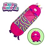 Happy Nappers: Pillow & Sleepy Sack: Medium - Pink Unicorn BeeBee - 54 x 20, 2-in-1: Plush Animal Opens Into Sleeping Bag, Soft Play & Nap Character, Kids 3+