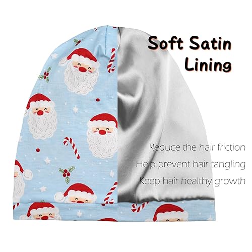 Miniatura 2 de Gorro de dormir para niñas de doble capa, gorro holgado de noche rosa oscuro, Rosado oscuro