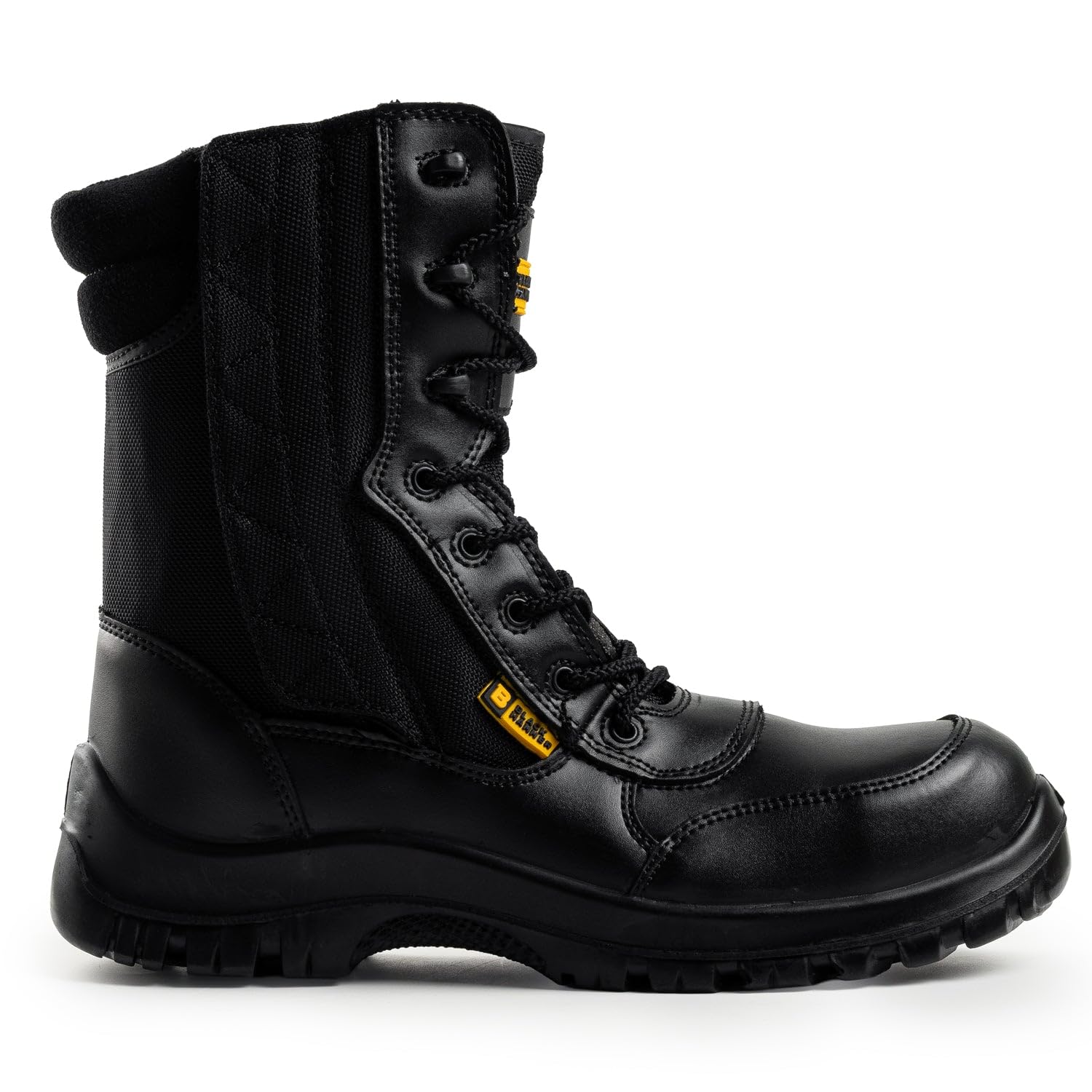 BLACK HAMMER Stivali di Sicurezza in Pelle da Uomo con Puntale in Composito S2 SRC Impermeabili Esercito Militare per Combattere Camminare Cerniera di per Lavorare 9999