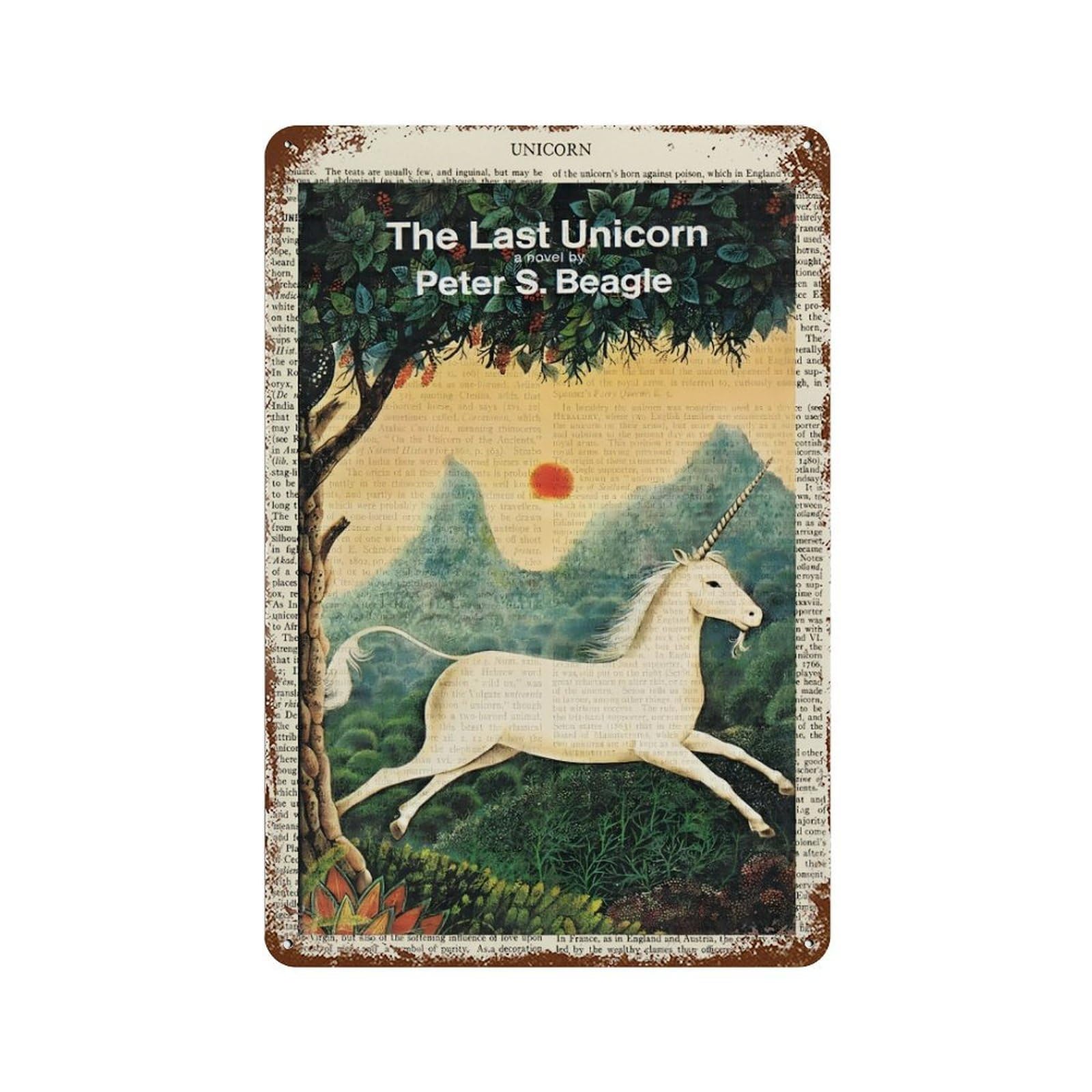 xiaoxiaoshen Peter S Beagle The Last Unicorn Wall Decor Art Metal Tin Poster Modern Home Decor Art Home Bar Shop Decorations Vintage Sign 30x20cm
