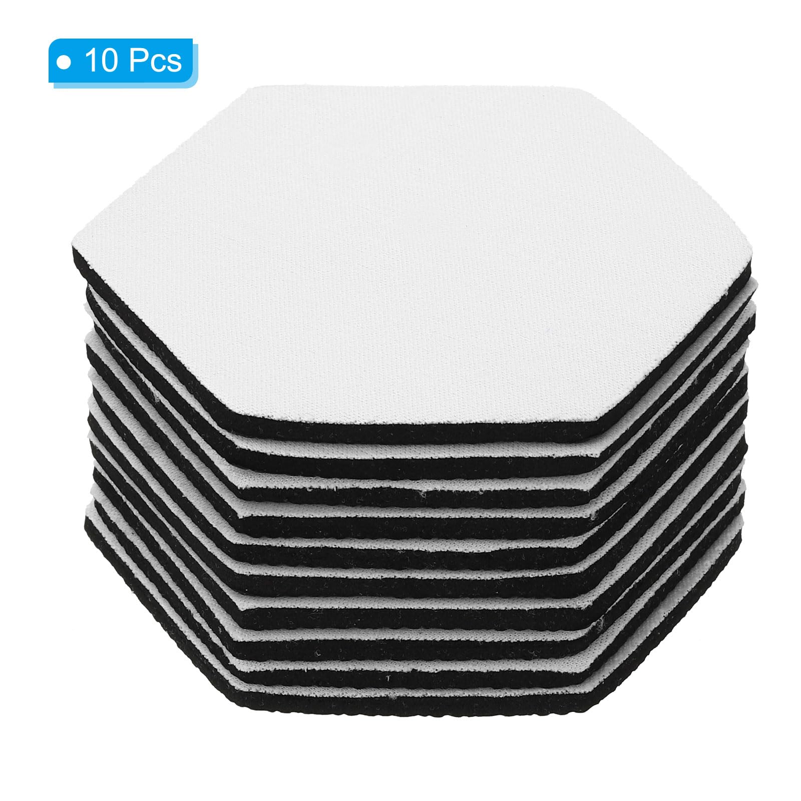 PATIKIL Sublimation Coaster Blanks, 10Pcs 3.9x3.4" Hexagon Blank Cup Coasters for Thermal Sublimation DIY Crafts White - Image 3