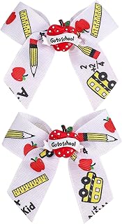 Little Girl Hair Bows Back to School Non Slip No Damage | Kids Hair Clips Fashion Accessories for Home Classroom Dorm Travel Graduation Party Thick Thin Long Curly