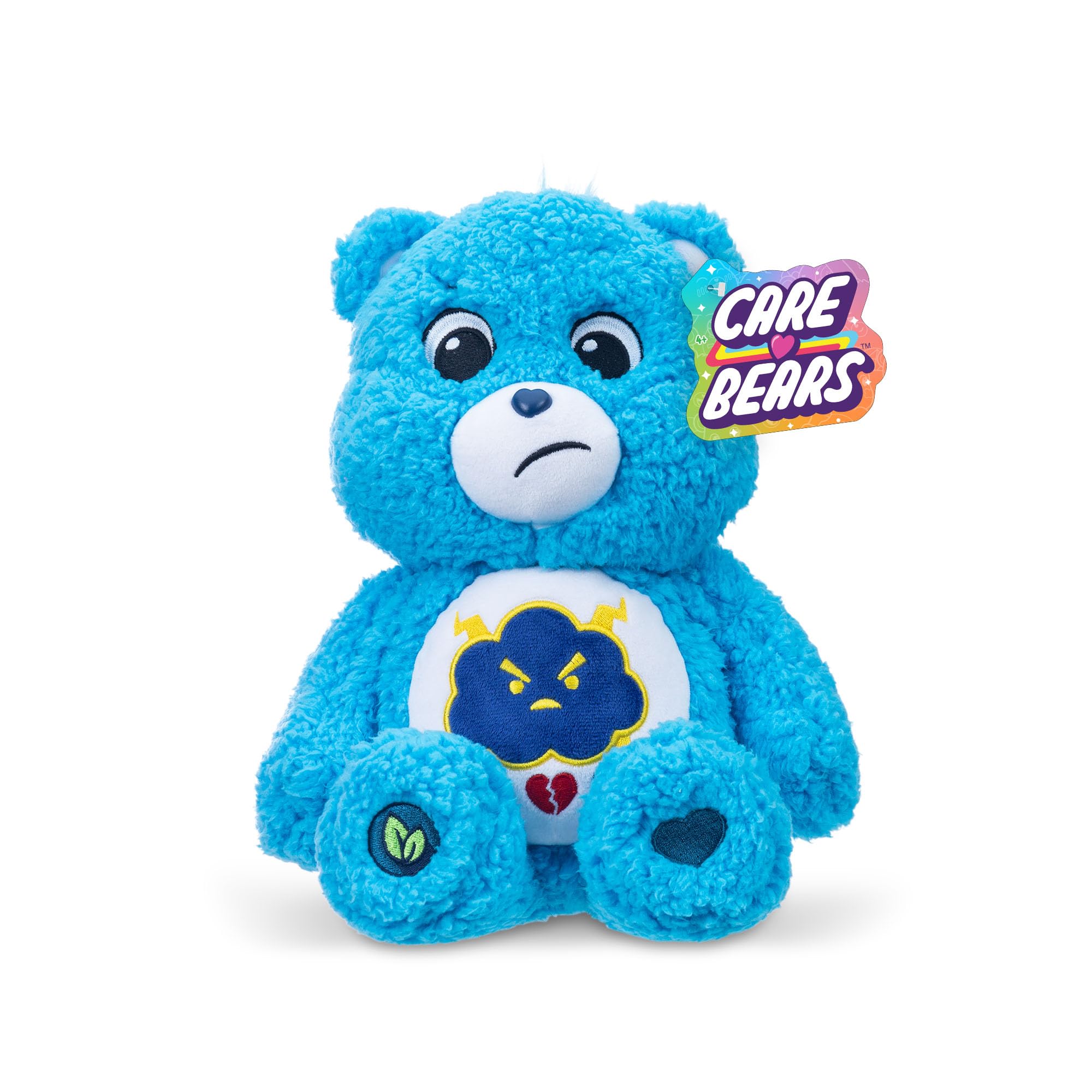 Basic Fun Care Bears 35cm Medium Plush – Grumpy Bear Cosy Collection – Super Soft Eco-Friendly Toy with Belly Badge – Huggable Collectible for Kids & Fans