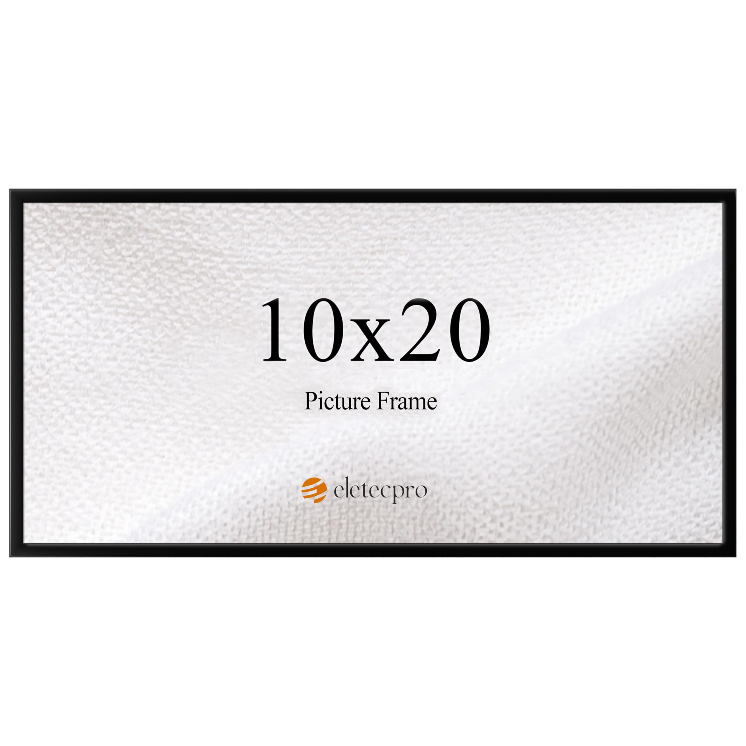 eletecpro 10x20 Poster Frame Black and Lightweight Picture frame with 4 Detachable Strips Wall Decor to Hang Vertically and Horizontally for Gallery Art Prints