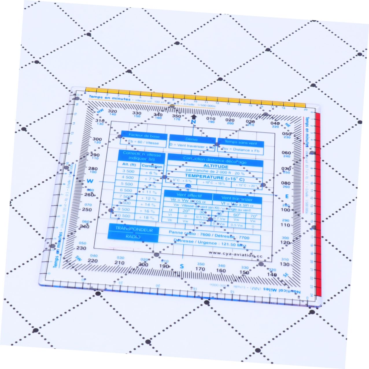 Règle Carrée Aviation Calculateur De Vol Aéronautique Échelle De Vecteur De Vol Avec Fonction Compas Outil De Mesure Pour Dessin Technique Étudiants Et Charpentiers