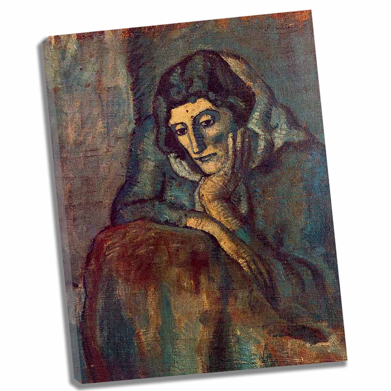 Amazon.co.jp: Pablo Picasso-Woman in Blue 絵画 インテリア おしゃれ 