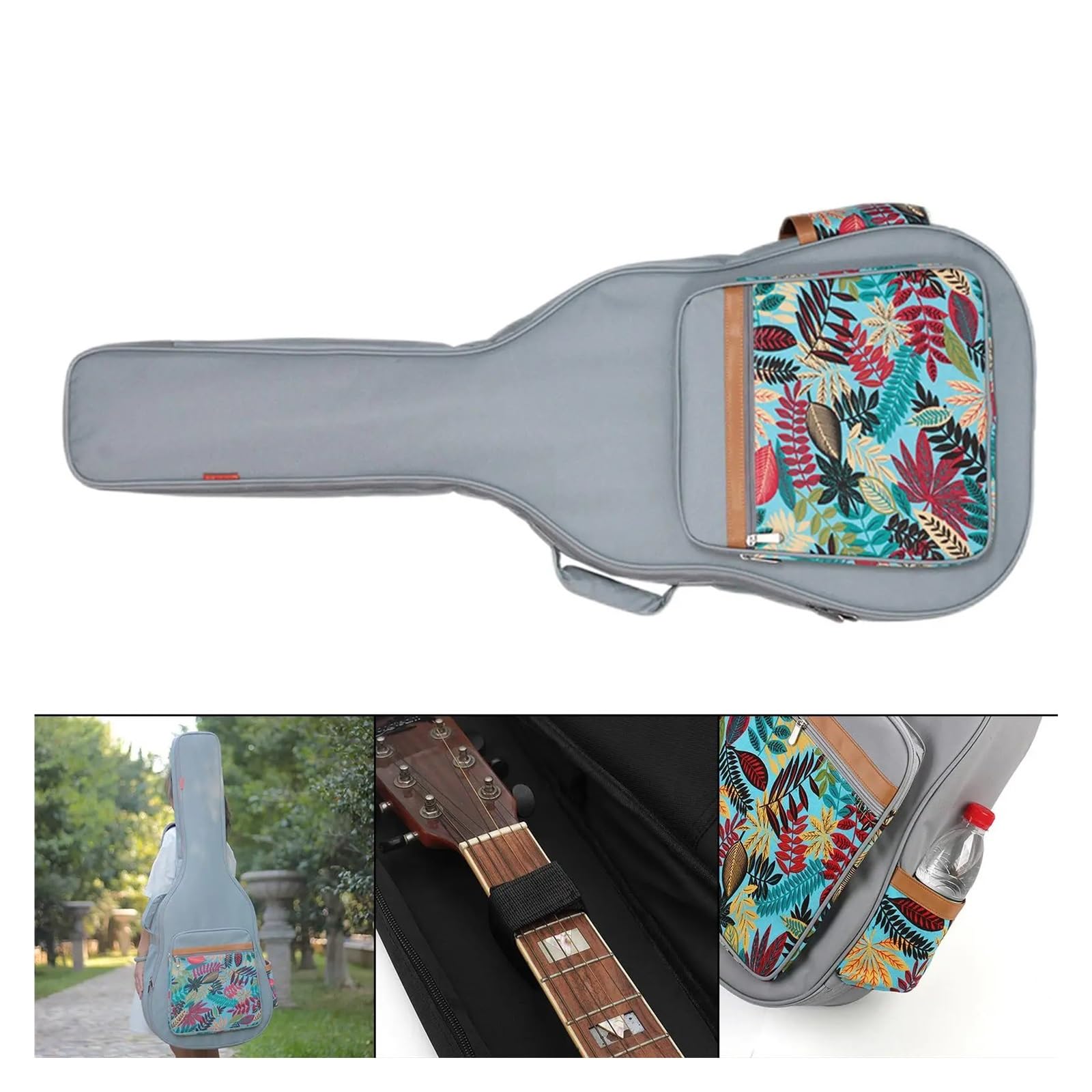 Funda para Guitarra Bolsa de Guitarra Oxford con asa de Transporte y Dos Bolsillos, Mochila eléctrica