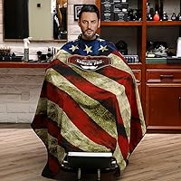 Vista 2 de Capa de corte de pelo de peluquero con cierre a presión, capa profesional de peluquería para peluquería de 64 x 57 pulgadas