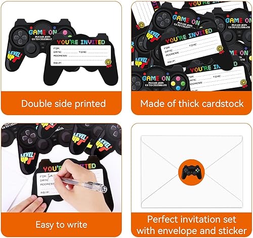 Miniatura 3 de Paquete de 30 tarjetas de invitaciones de fiesta de cumpleaños de dinosaurios de acuarela con sobres, suministros de fiesta de dinosaurios para