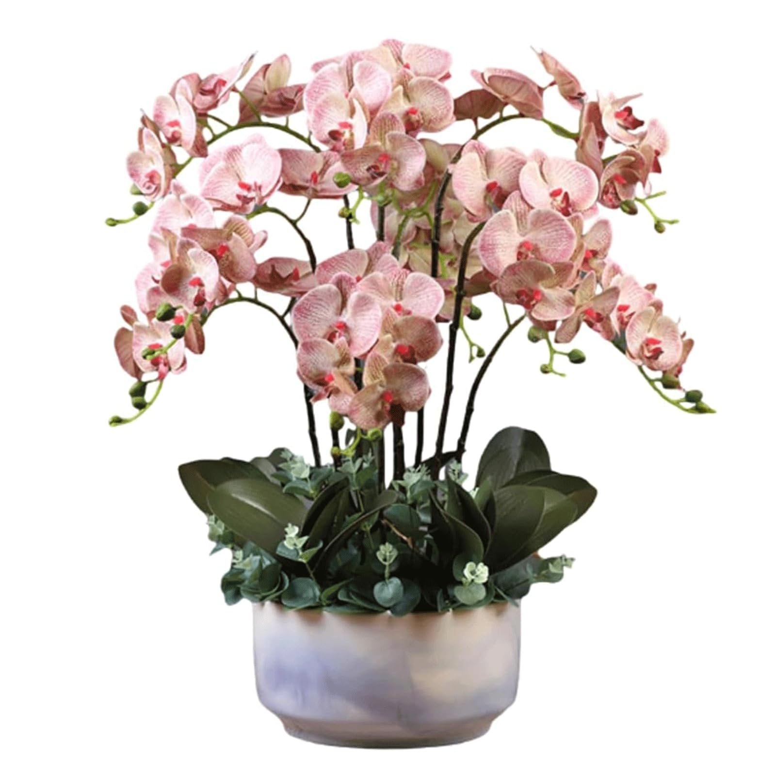 Sztuczne Orchidee W Ceramicznej Doniczce,Sztuczny Kwiat,Jedwabna Sztuczna Orchidea 60 Cm,Sztuczne Kwiaty Do Domu,Sztuczne Orchidee(B)