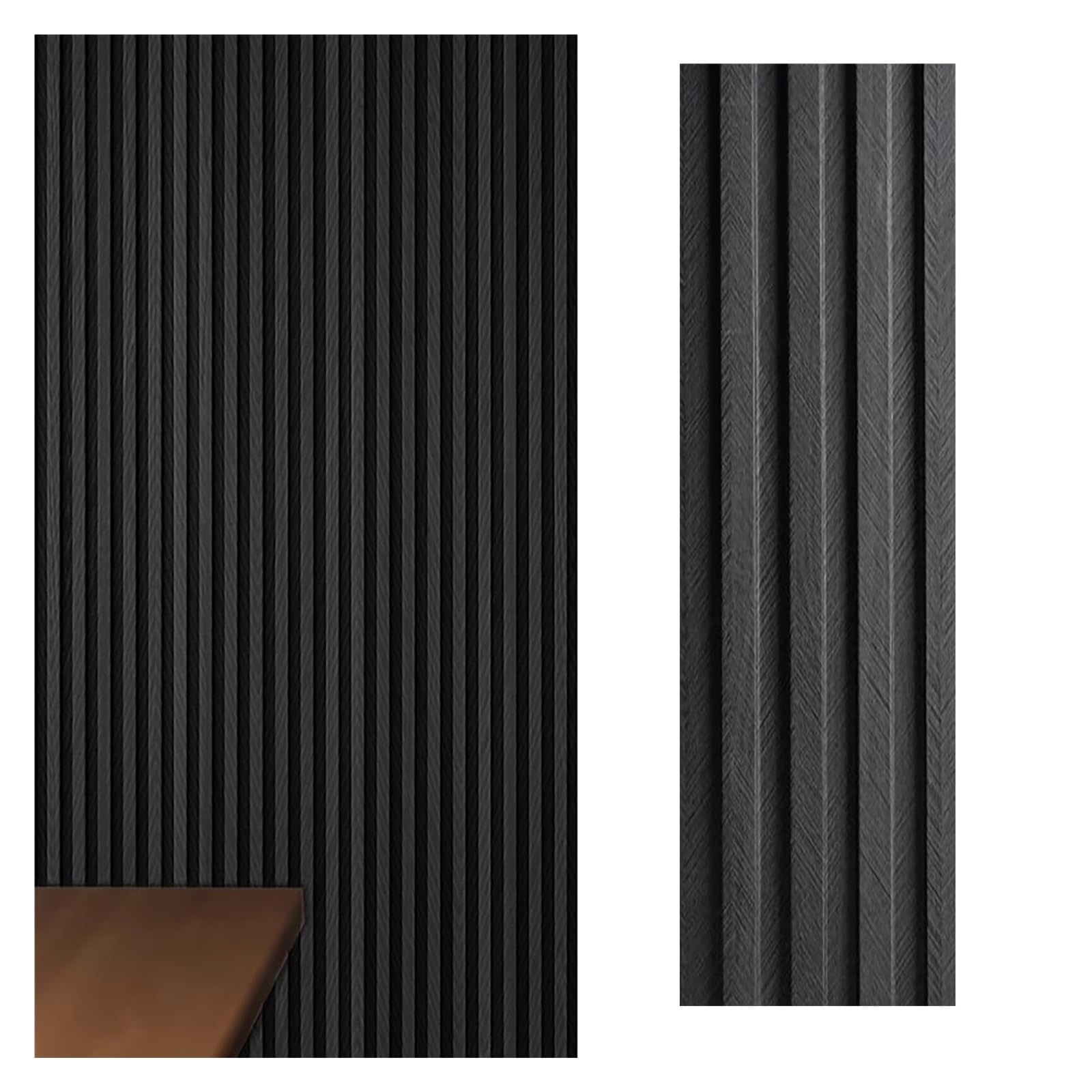 Paneles de madera recortados personalizados para pared, paneles de pared modernos de listones de bricolaje, listones comerciales con diseño modular para decoración de sala de estar, pasillo