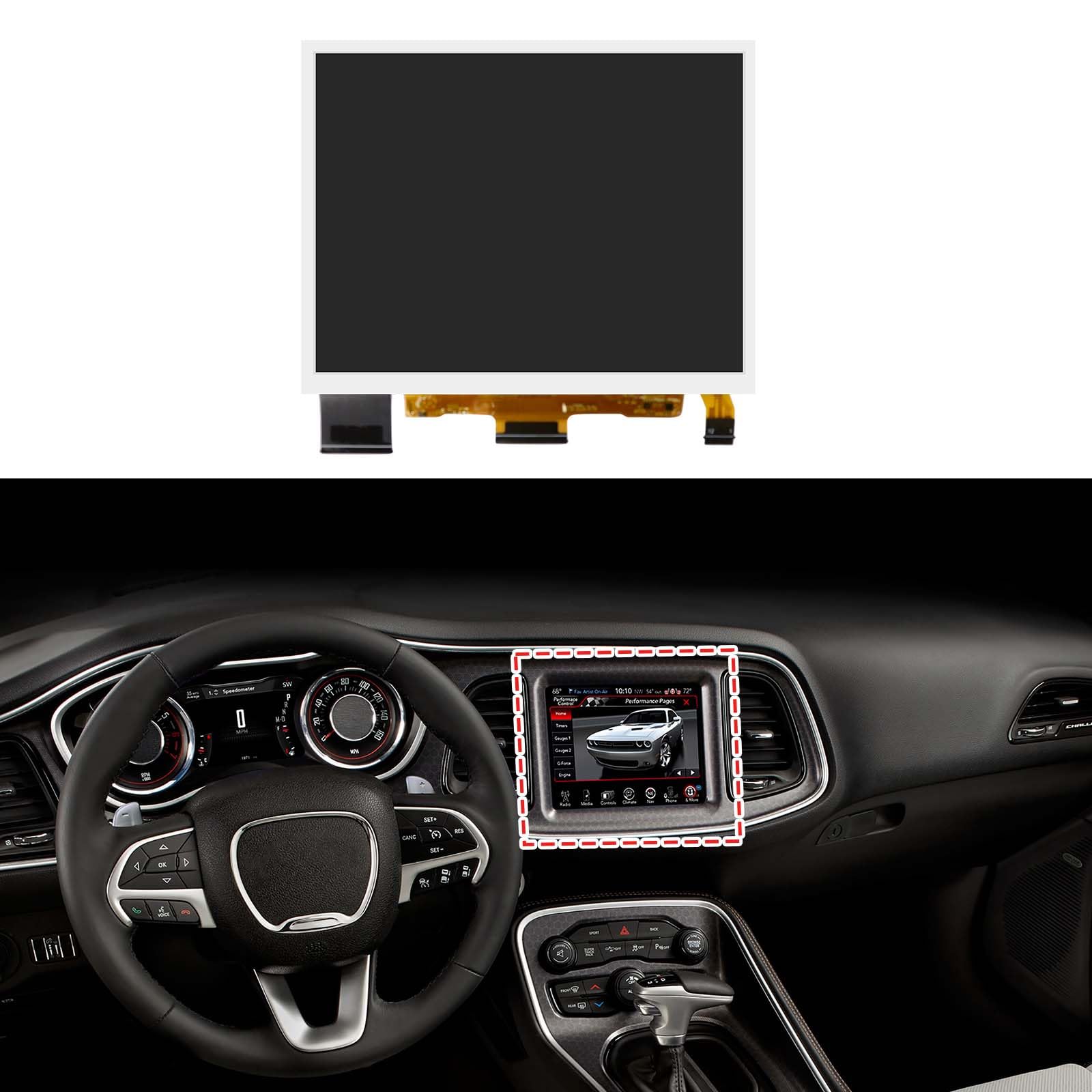 Digitalizzatore Touch 8.4” Per Uconnect – Sostituzione Schermo Per Dodge RAM Jeep Chrysler 2017-2022