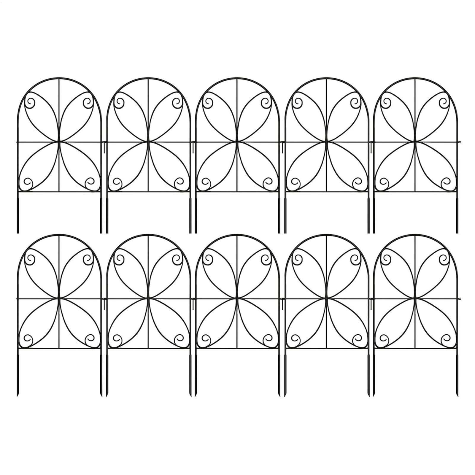 Clôture de jardin renforcée haut de gamme pour aménagement de parterres